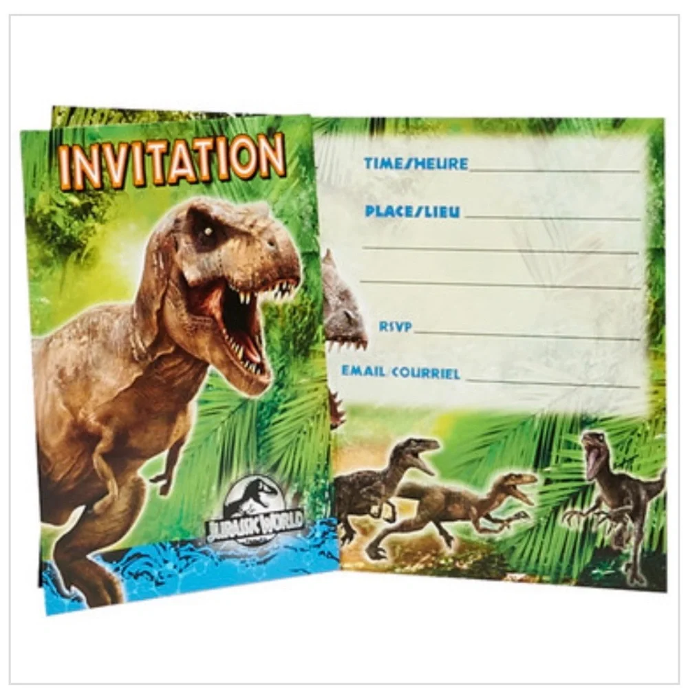 NWT Set of 2 Jurassic World Birthday Invitations
